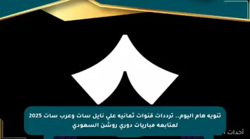 تنويه هام اليوم.. ترددات قنوات ثمانية على نايل سات وعرب سات 2025 لمتابعة مباريات دوري روشن السعودي
